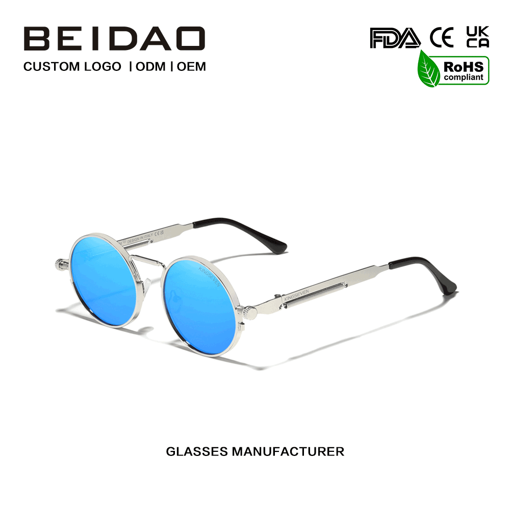 Occhiali da sole di design con montatura in metallo polarizzato con protezione UV400