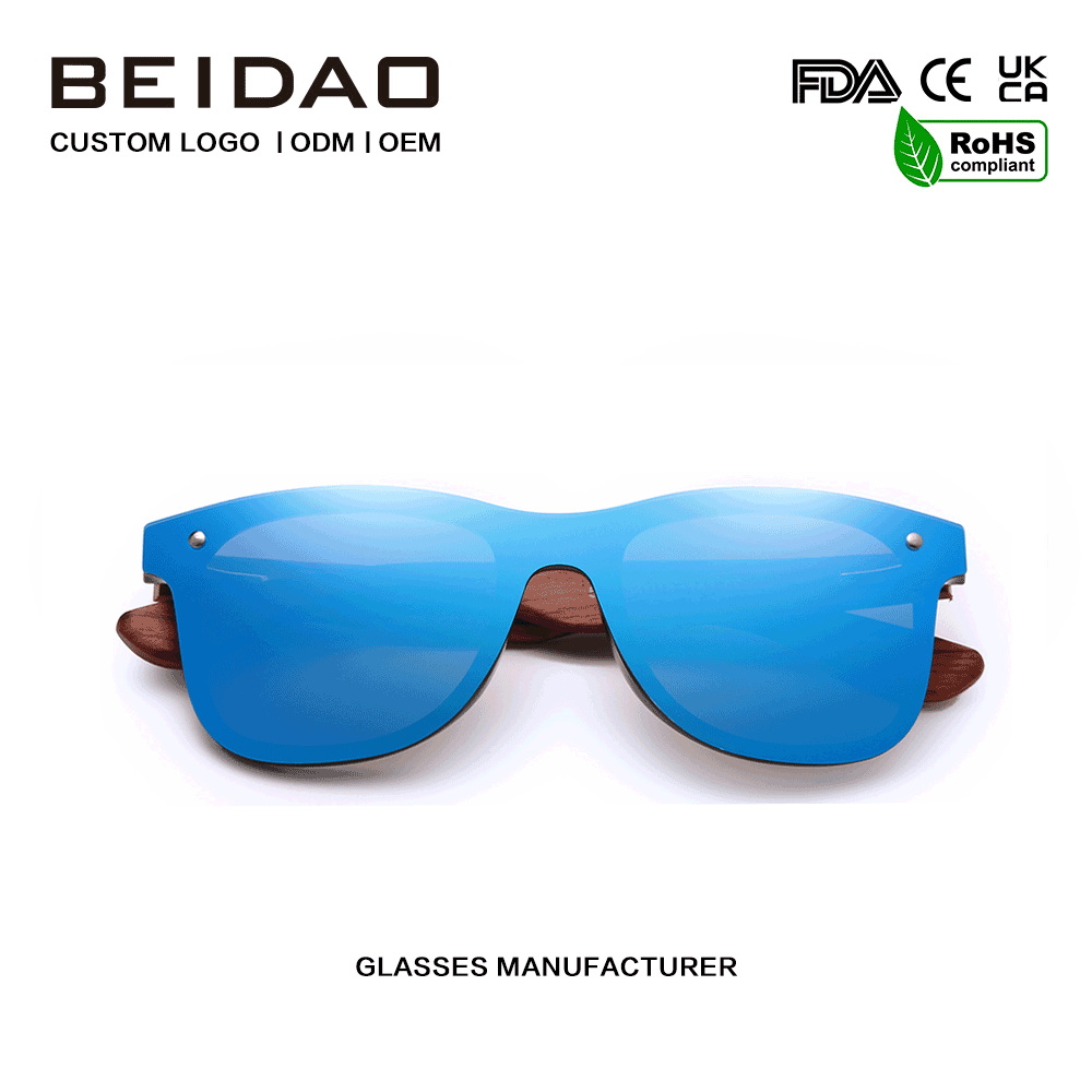 Occhiali da sole polarizzati originali in legno di bubinga alla moda