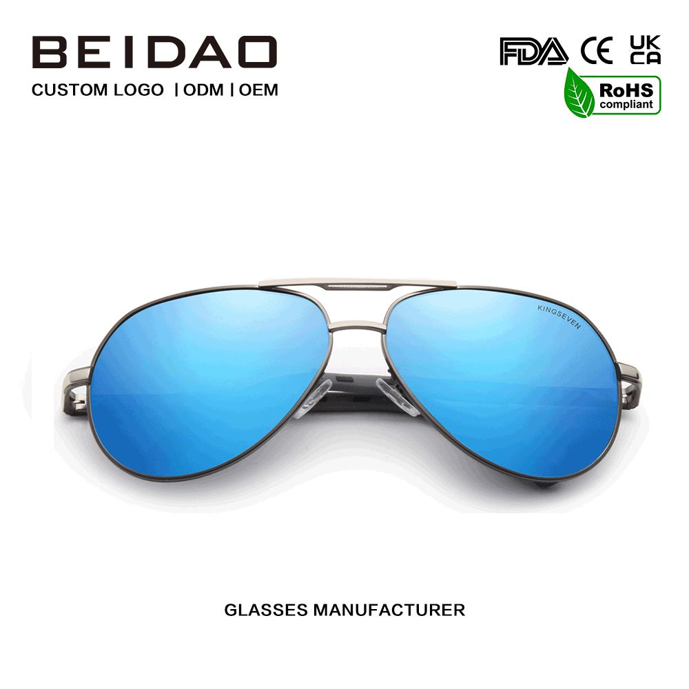 Occhiali da sole da uomo polarizzati UV400 con montatura in lega di moda